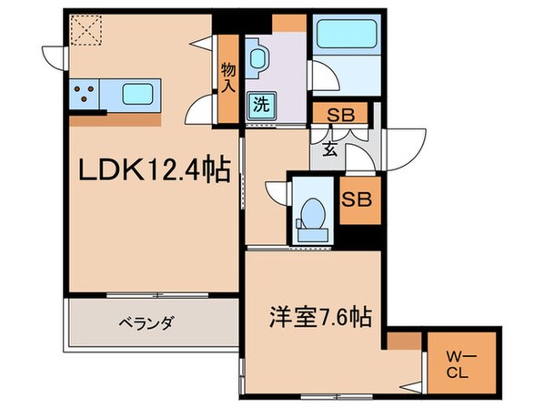 シャーメゾン御所一条の物件間取画像